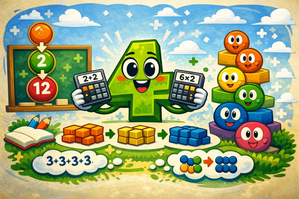 Tabuada do 4 multiplicação
